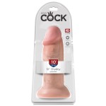 Телесный фаллоимитатор King Cock 10  Chubby - 25 см