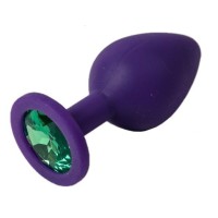 Синяя силиконовая пробка с зеленым кристаллом - 8,2 см. Синяя силиконовая пробка с зеленым кристаллом - 8,2 см.