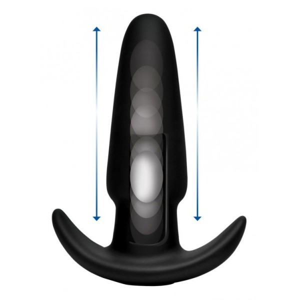 Черная анальная вибропробка Kinetic Thumping 7X Medium Anal Plug - 13,3 см
