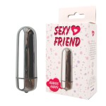 Серебристая гладкая вибропуля Sexy Friend - 8,3 см