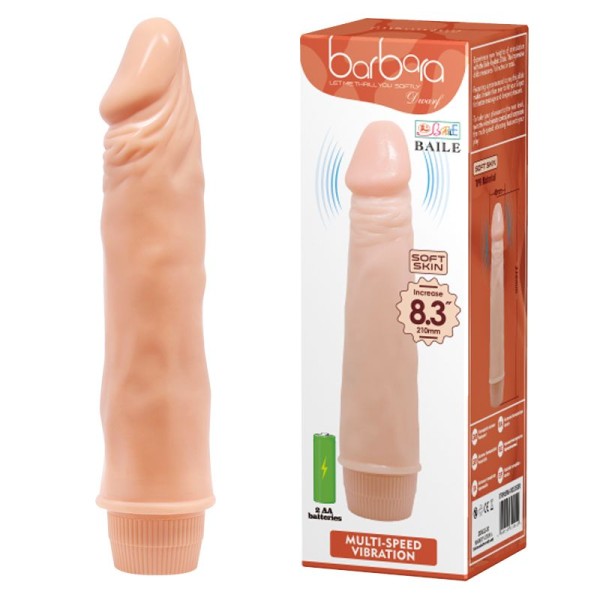 Телесный вибратор-реалистик Barbara - 21,5 см