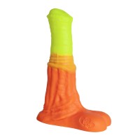 Оранжево-жёлтый фаллоимитатор Пегас Large+ - 26,5 см.