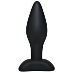 Чёрный анальный стимулятор Silicone Butt Plug Small - 9 см