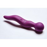 Фиолетовый жезловый вибромассажёр Cassi - 21 см