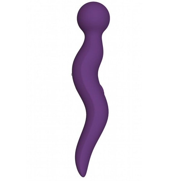 Фиолетовый жезловый вибромассажёр Cassi - 21 см