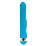 Голубой эргономичный вибратор Sexy Friend - 17,5 см