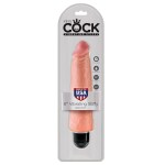 Телесный вибратор-реалистик 8  Vibrating Stiffy - 24,8 см