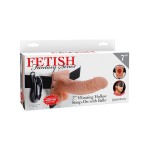 Полый страпон с креплением Vibrating Hollow Strap-On with Balls - 18,9 см