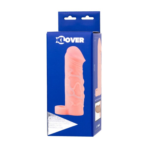Фаллическая насадка XLOVER INCREASE+ с кольцом для фиксации - 17 см