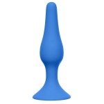 Синяя анальная пробка Slim Anal Plug XL - 15,5 см