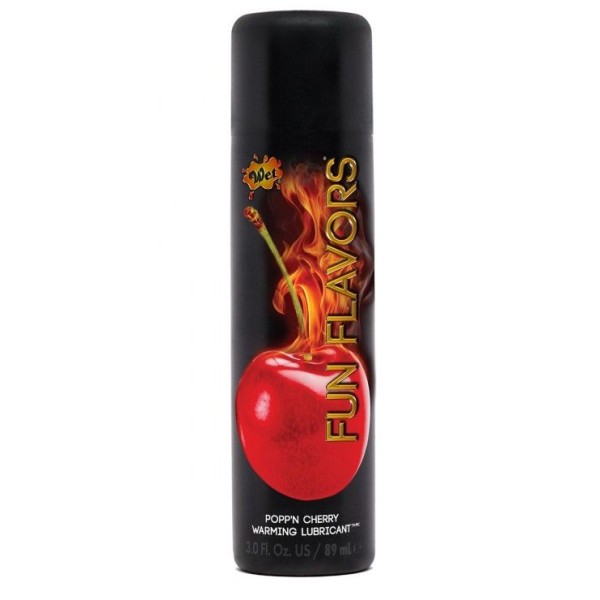 Разогревающий лубрикант Fun Flavors 4-in-1 Popp n Cherry с ароматом вишни - 89 мл