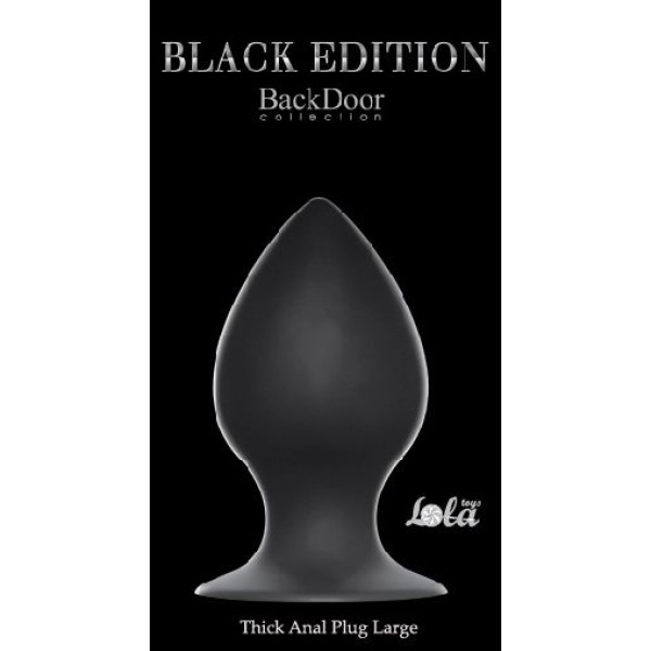 Чёрная анальная пробка Thick Anal Plug Large - 11,5 см