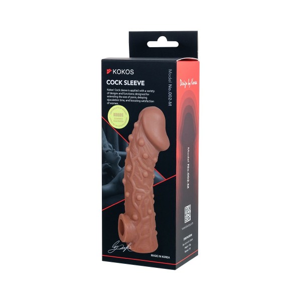 Телесная насадка на фаллос с отверстием для мошонки EXTREME SLEEVE - 15,6 см