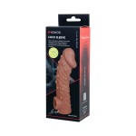 Телесная насадка на фаллос с отверстием для мошонки EXTREME SLEEVE - 15,6 см