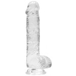 Прозрачный фаллоимитатор Realrock Crystal Clear 9 inch - 25 см
