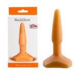Оранжевый анальный стимулятор Small Anal Plug flash - 12 см