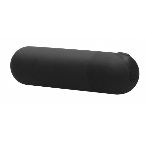 Черная перезаряжаемая вибропуля 7 Speed Rechargeable Bullet - 7,7 см