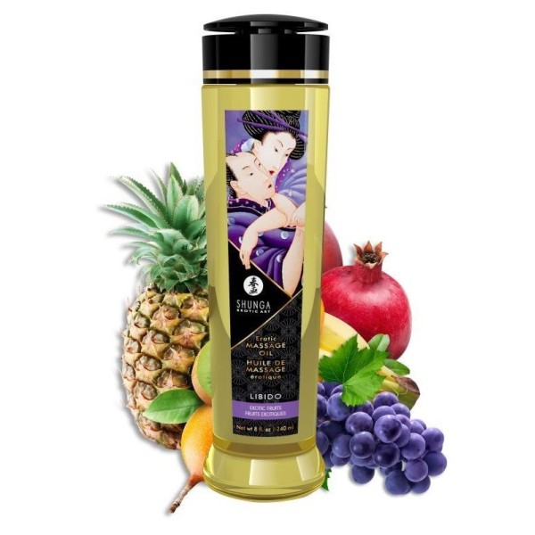 Массажное масло Libido Exotic Fruits с ароматом экзотических фруктов - 240 мл