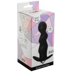 Чёрная фигурная анальная вибропробка Spiral Anal Plug - 12 см