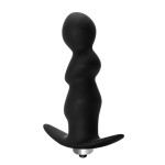 Чёрная фигурная анальная вибропробка Spiral Anal Plug - 12 см
