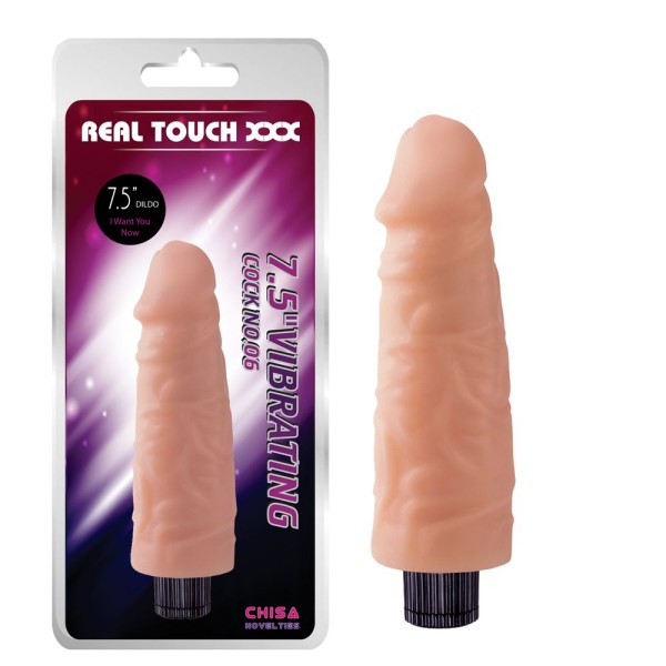 Телесный вибратор-реалистик 75  Vibrating Cock No06 - 18,5 см