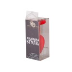Красная анальная втулка с красным кристаллом - 7,3 см 