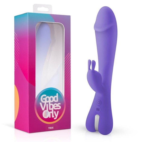 Фиолетовый вибратор-кролик Trix Rabbit Vibrator - 22,5 см