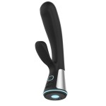 Чёрный интерактивный вибратор Kiiroo Ohmibod Fuse - 18 см