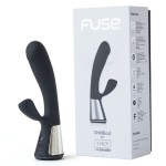 Чёрный интерактивный вибратор Kiiroo Ohmibod Fuse - 18 см