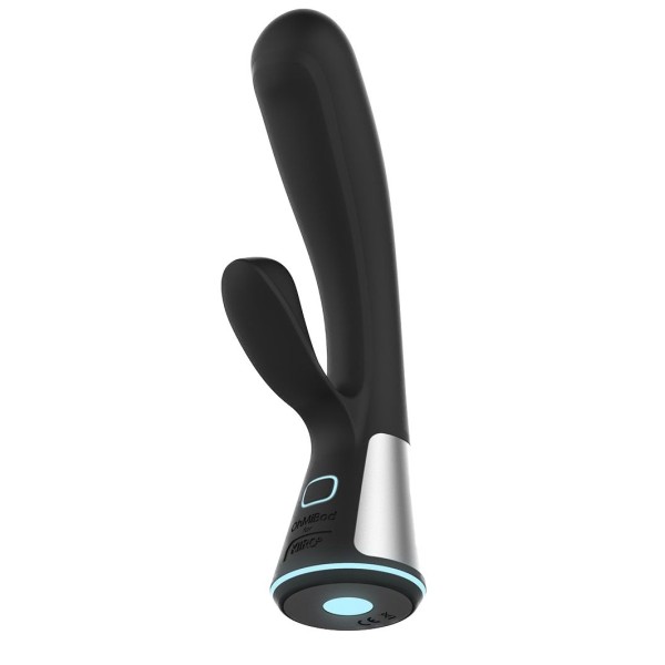 Чёрный интерактивный вибратор Kiiroo Ohmibod Fuse - 18 см