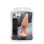 Телесная анальная пробка с вибрацией BOOTYFUL 6INCH SLIM INTRUDER - 15 см
