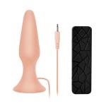 Телесная анальная пробка с вибрацией BOOTYFUL 6INCH SLIM INTRUDER - 15 см