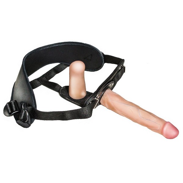 Женский страпон с вагинальной пробкой Woman Strap - 18 см