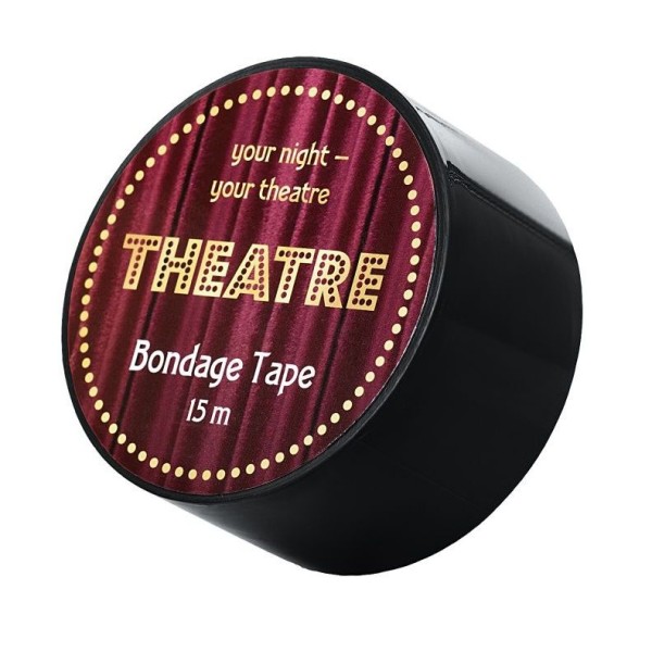Черный бондажный скотч TOYFA Theatre - 15 м