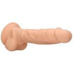Телесный фаллоимитатор Silicone Dildo With Balls - 22,8 см