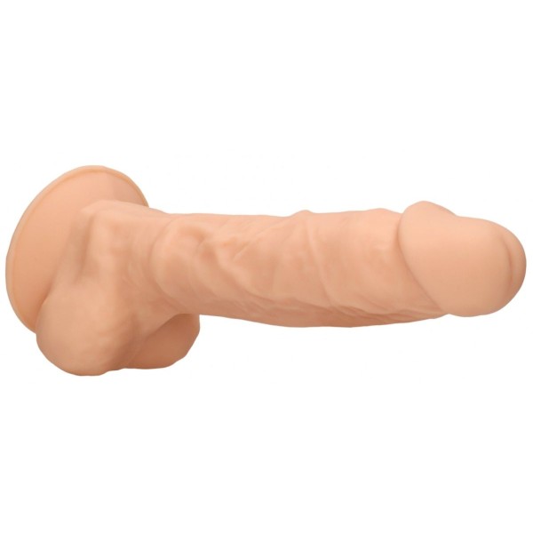 Телесный фаллоимитатор Silicone Dildo With Balls - 22,8 см