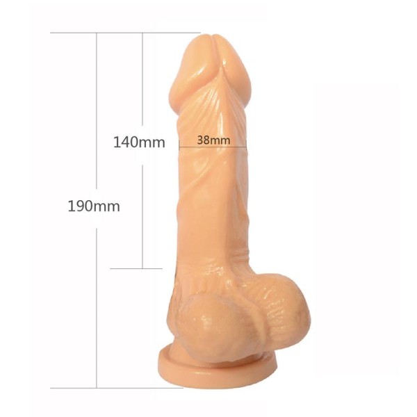 Телесный фаллоимитатор 7 inch Realistic Cock - 19 см