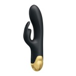 Чёрный вибратор-кролик Royal Pleasure - 19,2 см