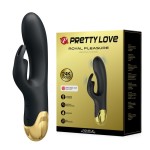 Чёрный вибратор-кролик Royal Pleasure - 19,2 см
