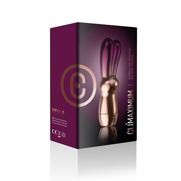 Фиолетовый клиторальный зайчик Climaximum Bella - 10 см