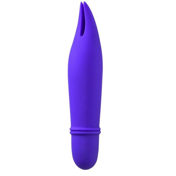 Фиолетовый мини-вибратор Universe Teasing Ears - 12,5 см