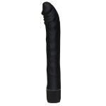 Чёрный вибромассажер-реалистик Rouge   Noir - 19 см