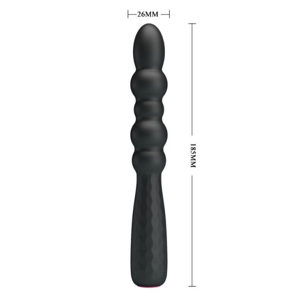 Черный гнущийся вибратор Monroe - 18,5 см