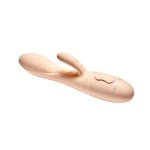 Телесный вибратор Kiara с клиторальным отростком - 18,3 см