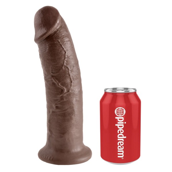 Коричневый фаллос-гигант 10  Cock - 25,4 см