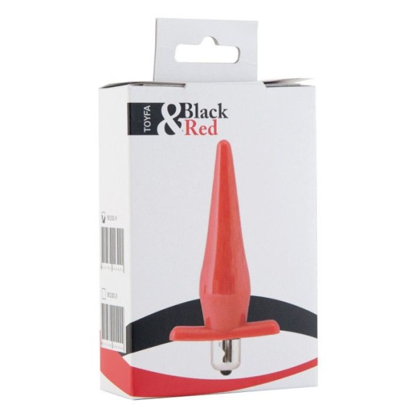 Красная водонепроницаемая вибровтулка Black Red - 12,7 см