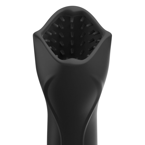 Черный вибромастурбатор-ротатор Vibrating Roto-Teazer 