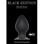 Чёрная анальная пробка Thick Anal Plug Small - 7,8 см
