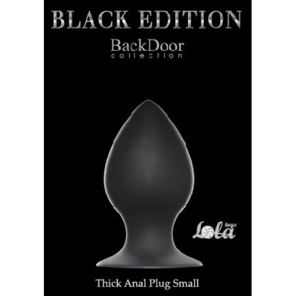 Чёрная анальная пробка Thick Anal Plug Small - 7,8 см