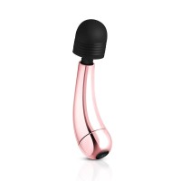 Золотисто-черный мини-вибратор Mini Curve Massager - 13 см. Золотисто-черный мини-вибратор Mini Curve Massager - 13 см.